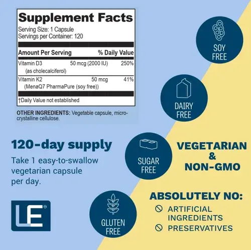 Life Enhancement Ultra D3 K2 Capsules